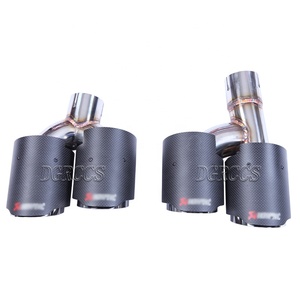 Accesorios Exteriores para Modificación de Tubo de Escape de Fibra de Carbono Scorpio de Doble Cara y Cuatro Salidas para A3 S3 Three Box - Product Image 1