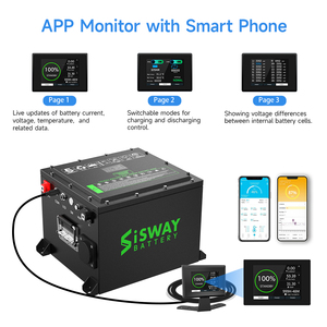 แบตเตอรี่กอล์ฟคาร์ทกันน้ำ 50Ah 105Ah 150Ah 210Ah 315Ah 36V 48V 51.2V 72V แบตเตอรี่ลิเธียม SW-48105 51.2v 105ah แบตเตอรี่กอล์ฟคาร์ท - Product Image 2