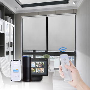 Vente en gros de stores enrouleurs motorisés occultants/légers en nouveau tissu télécommandés rideaux pour le salon - Product Image 1