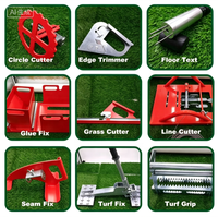 Ensemble complet d'outils d'installation pour gazon artificiel