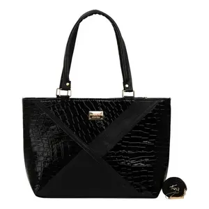 Sac de voyage noir Crocco Fana Julia 20-35L avec fermeture éclair et poignée supérieure, style féminin - Product Image 1