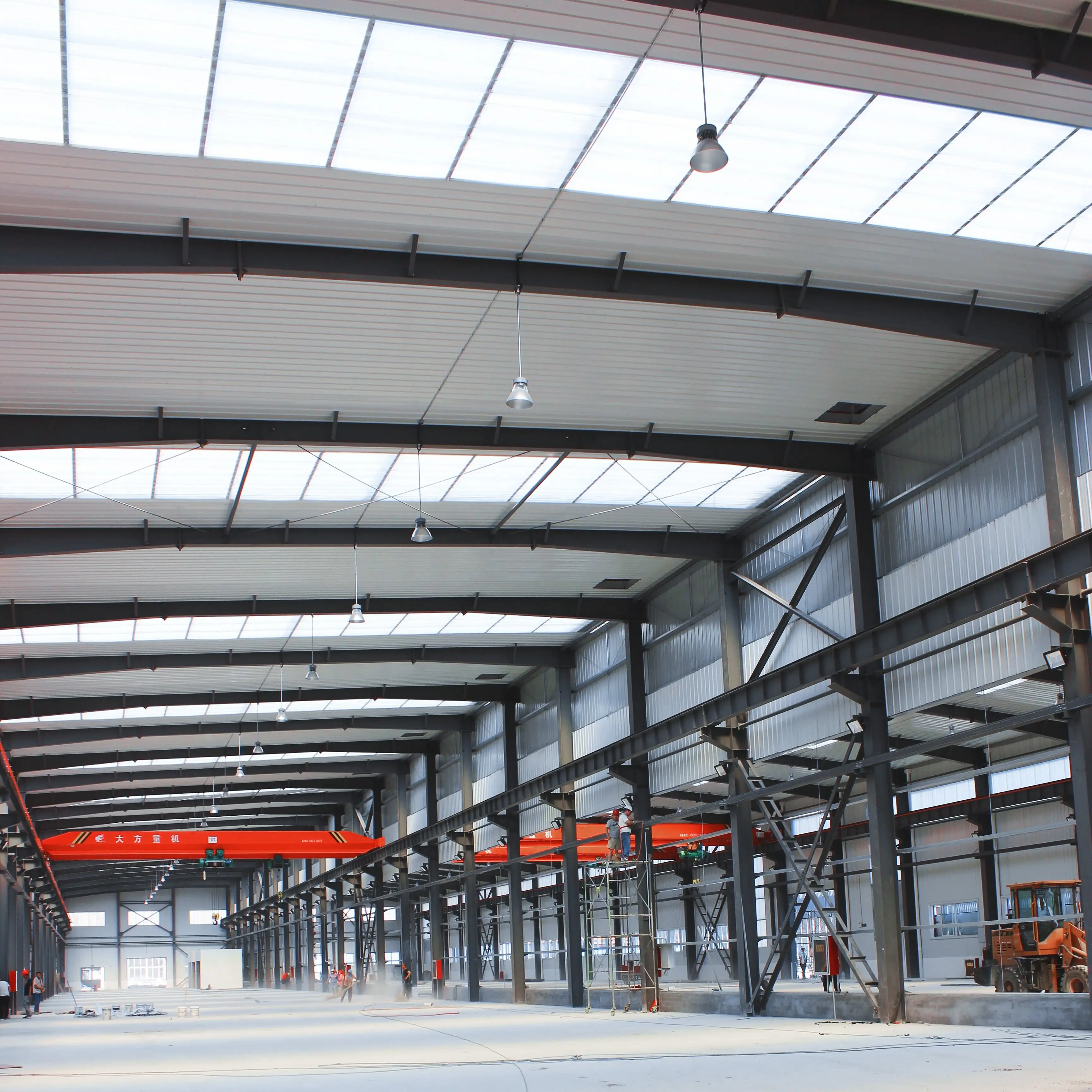 China Bau große vorgefertigte leicht verzinkte Stahl konstruktion Herstellung vorgefertigte Lager
