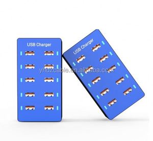 10-Port <b>USB</b> 5V/2.4A Fast Charging Desktop & Travel Charger for Mobile Phones & Earphones Universal EU/US/UK <b>Sockets</b> - Product Image 1