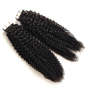 20pcs/50g Raw Virgin Remy Hair 3b 3C Deep Jerry Yaki Raw Curly <b>Body</b> <b>Wave</b> Afro Kinky Straight Burmese Curly Tape in Extensions - Product Image 3