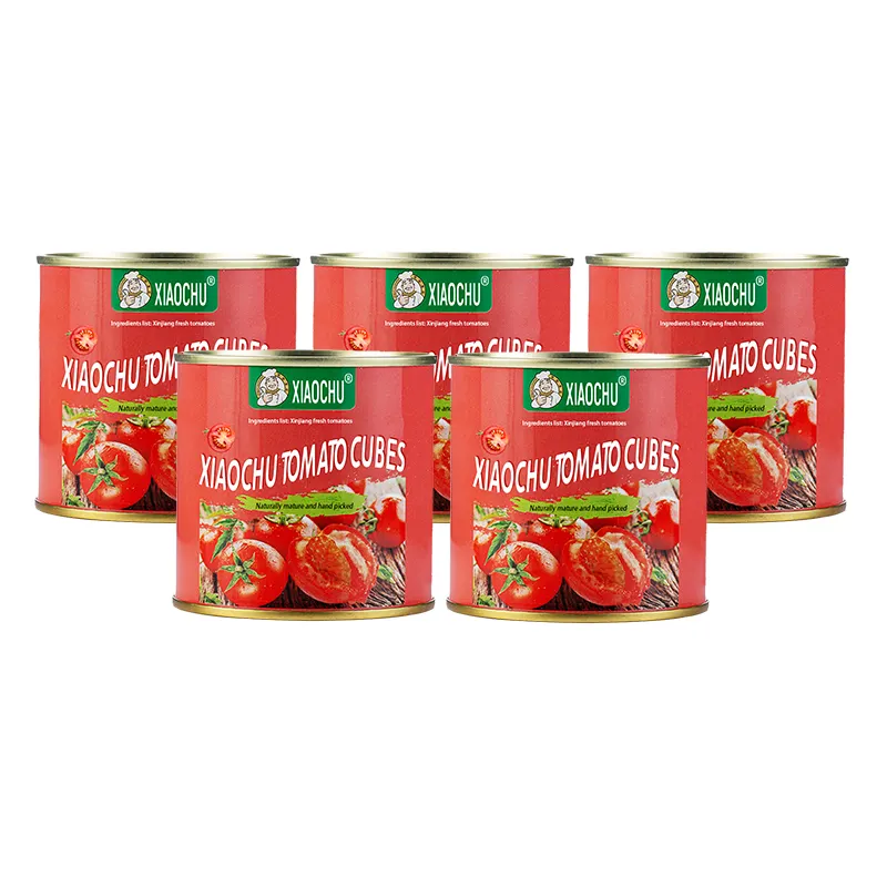 أعلى جودة صنع في الصين 24 وحدة لكل كرتون من الطماطم المقطوعة المعلبة مثالية للطبخ بأفضل سعر