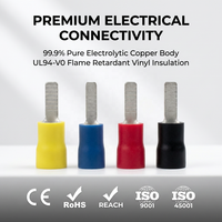 Connecteur électrique à sertir isolé en vinyle UL94V0, type T2, pour panneau solaire photovoltaïque industriel, avec borne à lame et finition mate étamée
