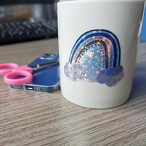 Custom PET Printable Hologram rainbow Self-adhesive Film Vinyl Inkjet Labels Printing Paper Waterproof Holographic Sticker Rolls - Product Image 4