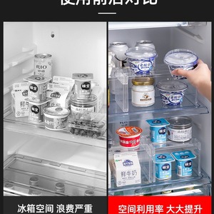 ชั้นวางของแบบใส Vante สำหรับตู้เย็น ห้องครัว ห้องน้ำ 2 ชั้น ขนาดใหญ่และเล็ก วัสดุ PS ดีไซน์เรียบง่ายทันสมัย - Product Image 2