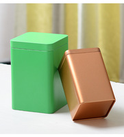 Boîtes de thé carrées vides de haute qualité, boîte de boîte de cadeau en métal pour emballage de thé et de café
