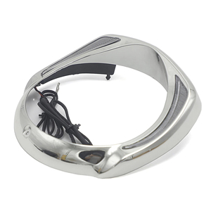 Anillo Decorativo para Faro Delantero de Motocicleta con Luz de Giro Ámbar para Touring Street Glide Road King Electra Tri Glide FLHR FLHX FLTXR - Product Image 4