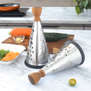 <span class=keywords><strong>Râpe</strong></span> <span class=keywords><strong>à</strong></span> fromage et rasoir <span class=keywords><strong>à</strong></span> chocolat en acier inoxydable rotatif manuel professionnel-Outil de cuisine pour la cuisson, la pizza, le décor de dessert - Product Image 2