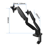 Support de bureau à double moniteur Durable de haute qualité écran assisté par ressort TV support mural composant de support de bureau pour le bureau
