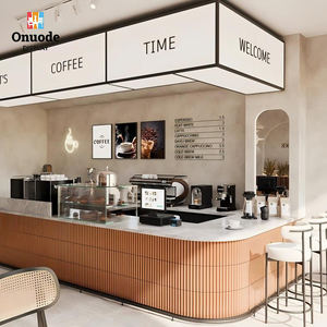 Barra de Bar Moderna para Restaurante |   Muebles de Bar Comerciales de Madera Personalizados con LED |   Solución Integral Ecológica y Resistente para Equipamiento - Product Image 1