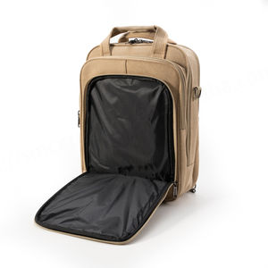 Diseño de moda personalizado Vintage geométrico impermeable lona Unisex Negro Mochila 36-55L - Product Image 3