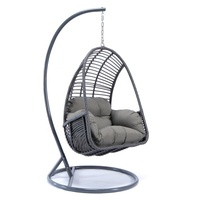 Sweetie Meubles de jardin d'extérieur Chaise suspendue en rotin en osier plastique Balançoire de patio