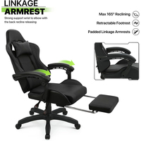 Stock de chaise de jeu rentable à prix réduit chaise de jeu noire bon marché avec appui-tête et coussin lombaire Cadeira De Jogos