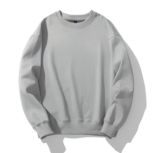 เสื้อสเวตเชิ้ตผ้าฟลีซคอกลมทรงหลวมโอเวอร์ไซส์สีเทาแบบสั่งทำพิเศษสำหรับผู้หญิง สวมใส่สบาย ทรงหลวม ขายส่ง แบรนด์สหรัฐอเมริกา สหราชอาณาจักร ยุโรป - Product Image 1