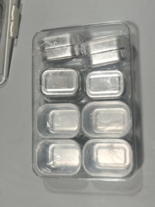 Abnehmbarer Luftdichter Snack-Behälter Transparenter Organizer mit Deckel & Griff für Obst, Snacks, Süßigkeiten, Nüsse 8 oder 4 Fächer Serviertablett - Product Image 4