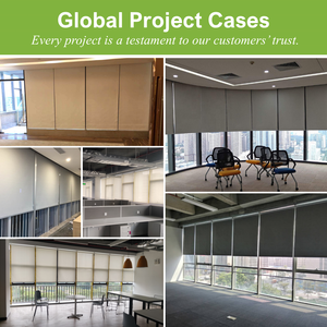 Henglics 100% UV bảo vệ màn được xây dựng trong con lăn Rèm dễ dàng nhãn hiệu Shades nhà văn phòng khách sạn Đồng bằng kỹ thuật dù để che nắng - Product Image 5