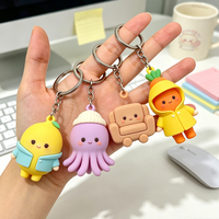 Llavero de PVC Suave 3D Personalizado OEM ODM, Diseño de Personajes de Animales Adorables, Llavero Colorido para Mercancía y Regalos Corporativos