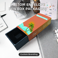 Boîte cadeau coulissante rouge orangé pour emballage cadeau de détail, impression personnalisée, rigide, robuste, de qualité supérieure, vente en gros, directement de l'usine