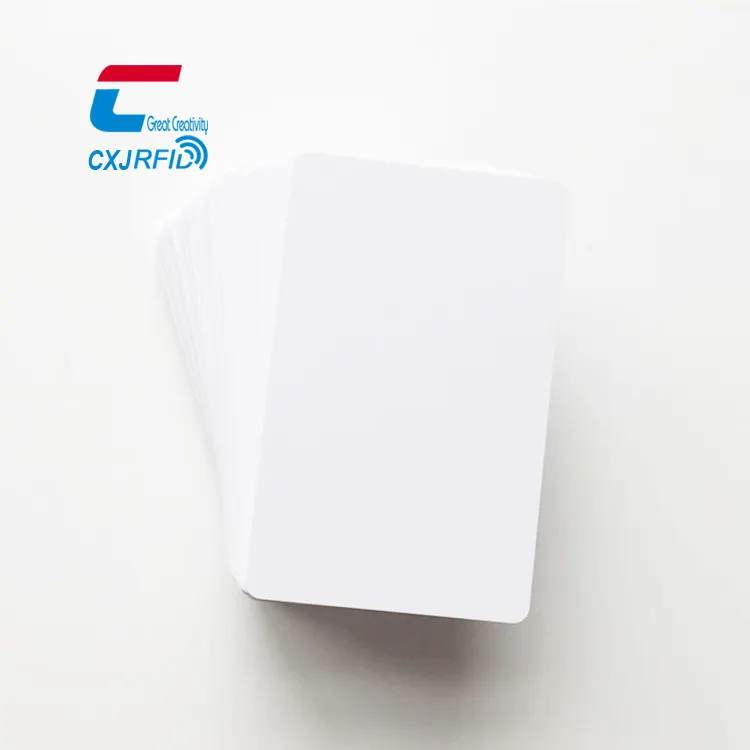 Wholesale CR80 Pain White PVC Card Maker Printable PVC RFID Cards Plastic Smart Card