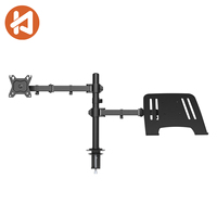Support de moniteur double Khcoohoo, support pour ordinateur portable, acier allié, inclinaison à 90°, réglage de la hauteur de 100 à 400 mm, ergonomique, bureau à domicile