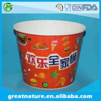 85oz 130oz 170oz Tasse à pop-corn Seau en papier pour poulet frit