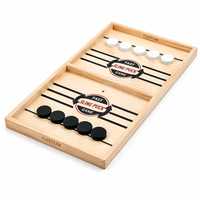 Jeu de hockey rapide en bois personnalisé pour deux joueurs, jeu de société interactif familial pour fête, vente en gros