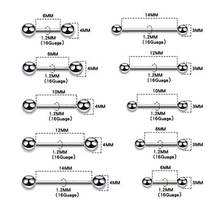 <b>Titanium</b> Double Ball Tongue <b>Stud</b> G23 ASTM F136 Internal Thread Body Jewelry Unisex Piercing Accessory - Product Image 5