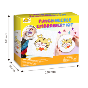 ชุดเย็บปักถักร้อยแบบ Punch Needle สำหรับเด็ก พร้อมลายพิมพ์สำเร็จรูป  กระเป๋าผ้าแคนวาสลายการ์ตูนน่ารัก  สามารถปรับแต่งโลโก้ได้ เหมาะสำหรับผู้เริ่มต้น - Product Image 2