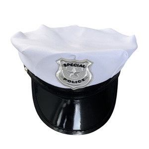 Casquette de policier octogonale blanche M437 pour adulte, Europe et États-Unis, cosplay, jeu de rôle, fête amusante, chapeau de policier - Product Image 3