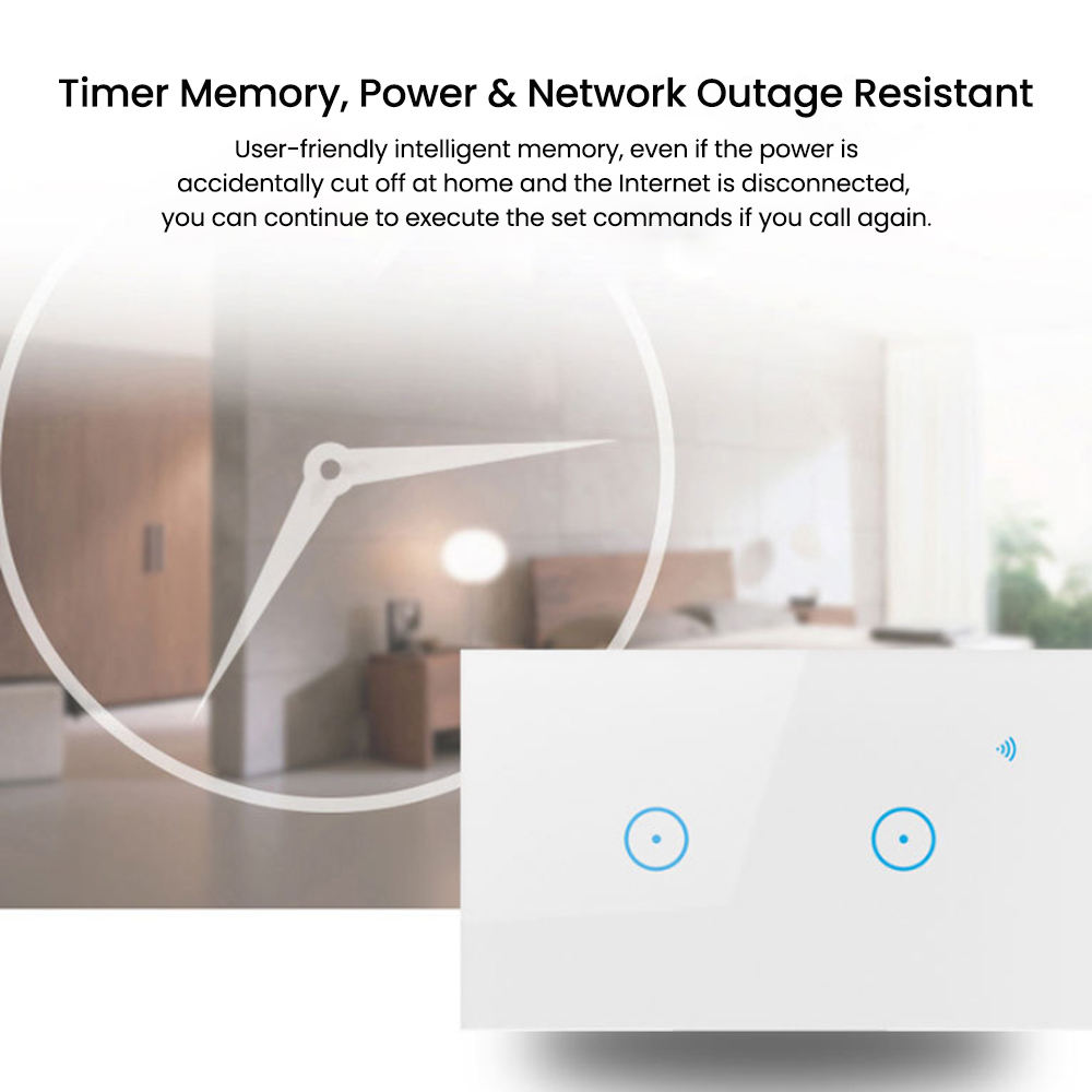 Alice Google Home Alexa Inteligente Us Light Switch Remote Control 1/2/3/4gang Smartlife Remote Control Smart Wifi Wall Switch