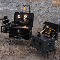 Ensemble de boîte à café portable en alliage d'aluminium IGT pour le camping, léger, modulaire, accessoires combinés, toutes saisons
