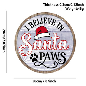 Decorazione Natalizia Circolare Creativa per Porta, Insegna <span class=keywords><strong>di</strong></span> Benvenuto per Casa e Ristorante, Decorazione da Appendere in <span class=keywords><strong>Legno</strong></span> con Finitura UV, per Pasqua e Laurea - Product Image 6