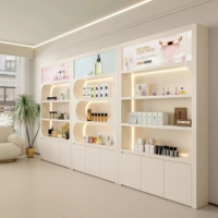 Vitrine de luxe haut de gamme pour salon de beauté, présentoir de produits cosmétiques et de soins de la peau, étagère de rangement