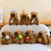Sac à dos en peluche Capybara, design de dessin animé mignon et original, grande capacité, en polyester et rembourrage en coton PP, populaire en ligne