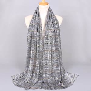 Hijab en mousseline douce avec strass, longue écharpe châle, <span class=keywords><strong>foulard</strong></span> de mode musulman pour femmes - Product Image 6