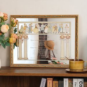 फ्रेंच आधुनिक पर्यावरण के अनुकूल लकड़ी पियानो स्पेक्ट्रम दर्पण पेंटिंग आला आर्ट डेकोर लिविंग रूम के लिए - Product Image 1