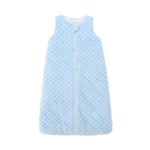 Sacco a pelo per neonati senza maniche a pois con imbottitura trapunta avvolgente per bambini sacco a pelo spesso - Product Image 3