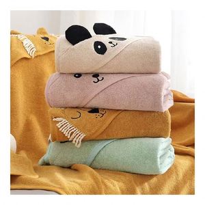Serviettes de bain personnalisées pour enfants avec logo personnalisé, 100% coton, serviettes en éponge personnalisées, serviette à capuche pour bébé - Product Image 1