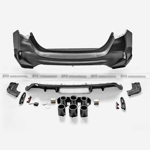 Pare-chocs arrière en matériau PP pour Honda Civic Gen 11 FL1 Type TR (sortie d'échappement centrale, pour hayon) - Product Image 1