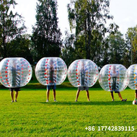 Boule gonflable pour adulte TPU et PVC Points colorés Bulle humaine Football Body Zorb Suit Basketball Toys