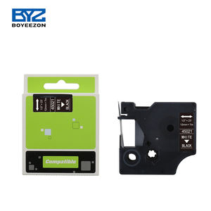 Compatible D1 45021 ruban adhésif noir 12mm 0.47 pouces, recharge pour imprimante d'étiquettes <span class=keywords><strong>Dymo</strong></span> étiqueteranager 160 280 360D 420P 450 <span class=keywords><strong>Dymo</strong></span> - Product Image 2