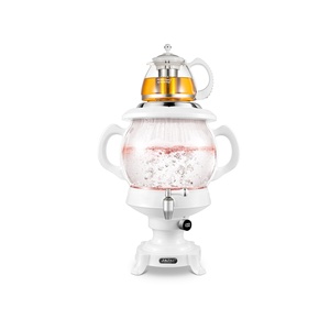 <span class=keywords><strong>Samovar</strong></span> elettrico grande automatico in vetro con <span class=keywords><strong>teiera</strong></span> - Product Image 1