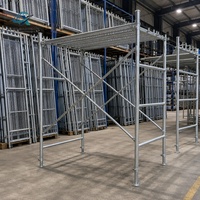 Tour d'échafaudage industrielle pré-galvanisée à passage direct 1219x1700mm avec joint de croisillon et goupille certifiée EN1065 pour usage extérieur