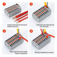 Connecteur de câblage à insertion directe LT-PTF6X2.5-6, bloc de distribution à enfichage rapide avec bornes d'entrée haute intensité pour armoire de commande