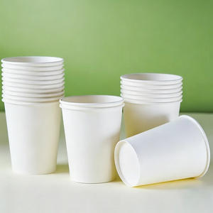 Fabricant de gobelets en papier pour boissons chaudes, 100 % compostables, gobelets en papier à paroi simple blancs pour emporter - Product Image 1