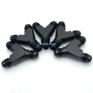 Aluminum Y Adapters Male Fuel <strong>Hose</strong> Fitting Block Tee Pipe Adapter 8AN to AN8 to AN8 Male Thread - Product Image 6