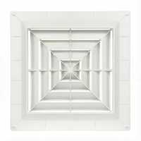Diffuseur de plafond carré moderne pour ventilation CVC, grille d'air en ABS, flux 4 voies, pour climatisation centrale, anti-goutte et anti-condensation